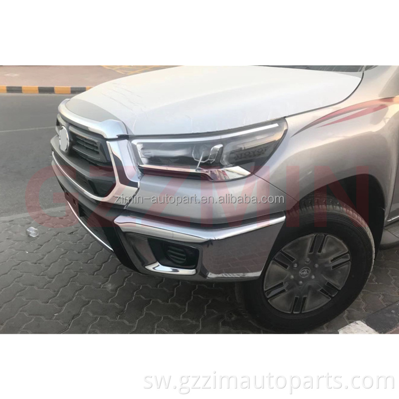 Plastiki mbele bumper na grille kwa 2021'hilux rocco pickup